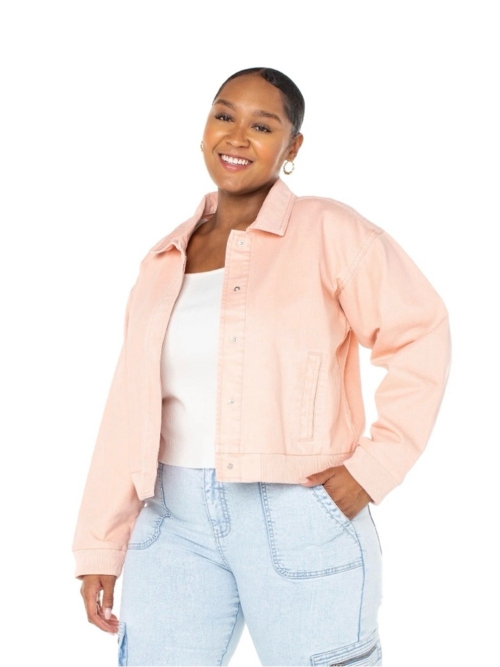 Celebrity Pink Light Pink Bomber Jacket